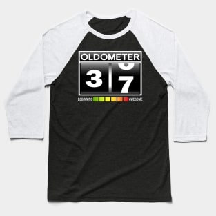 Oldometer 37 Awesome Since 1983 Funny 37th Birthday Gift Baseball T-Shirt